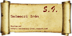 Selmeczi Irén névjegykártya